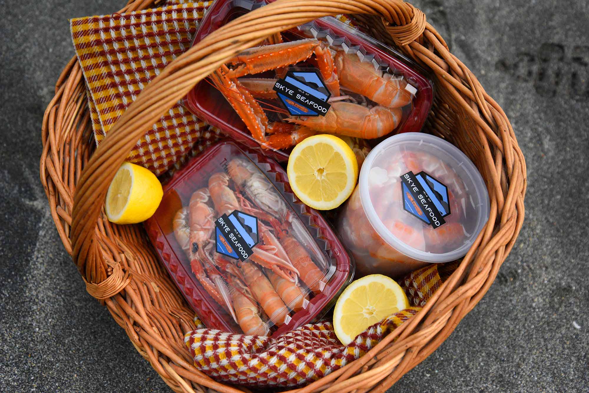 Isle of Skye Seafood Prawn Tails Langoustines Seafood Sold in Staffin from a Vending Machine 